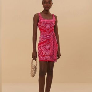knee length dresses for ladies Show Me Love Cowl Neck Mini Dress Textured Floral Orange main image 0